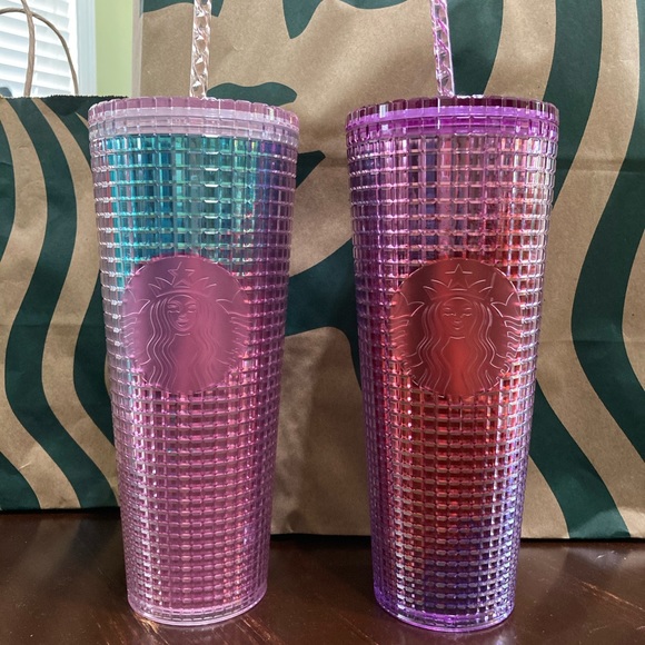 Starbucks Summer Purple/Red Grid Tumbler - Picture 9 of 10